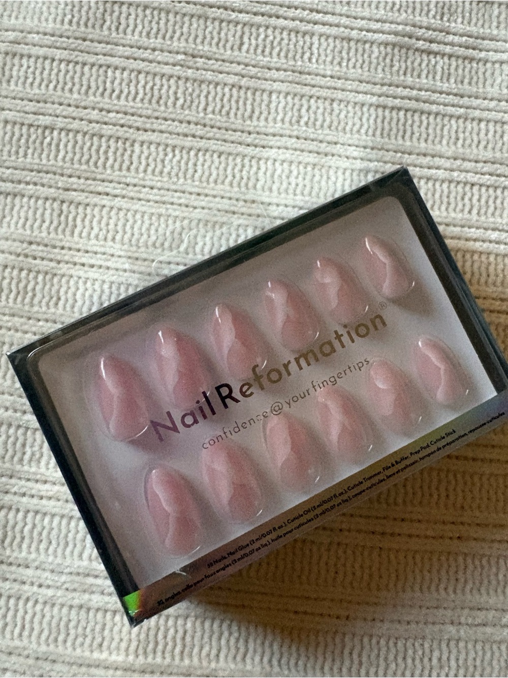 Nail Reformation Pink White Design Press-On Nails